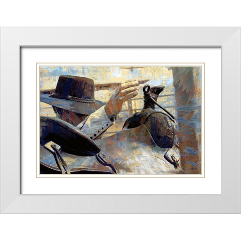 Saddle Up White Modern Wood Framed Art Print with Double Matting by Bolokofsky, Ronald