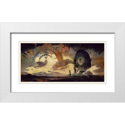 The Hands of Time White Modern Wood Framed Art Print with Double Matting by Bolokofsky, Ronald