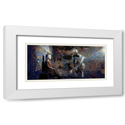 To Be Human White Modern Wood Framed Art Print with Double Matting by Bolokofsky, Ronald