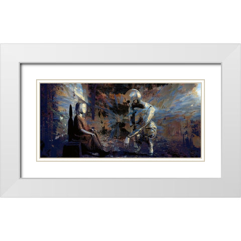 To Be Human White Modern Wood Framed Art Print with Double Matting by Bolokofsky, Ronald