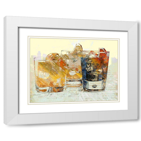 Toast of the Town II White Modern Wood Framed Art Print with Double Matting by Bolokofsky, Ronald