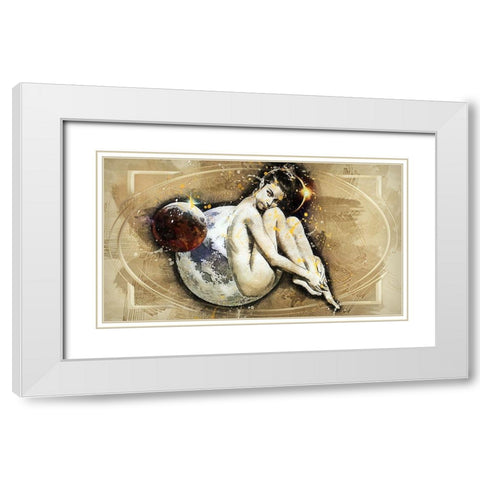 Venus Amongst the Stars White Modern Wood Framed Art Print with Double Matting by Bolokofsky, Ronald