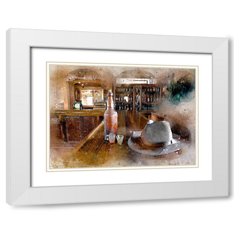 Western Leisure White Modern Wood Framed Art Print with Double Matting by Bolokofsky, Ronald