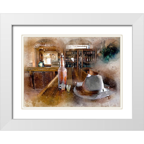 Western Leisure White Modern Wood Framed Art Print with Double Matting by Bolokofsky, Ronald