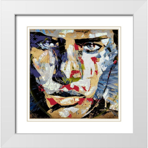 American Portrait  White Modern Wood Framed Art Print with Double Matting by Bolokofsky, Ronald