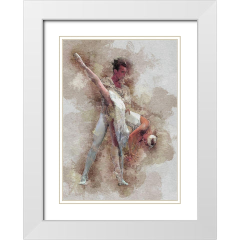 Ballet White Modern Wood Framed Art Print with Double Matting by Bolokofsky, Ronald
