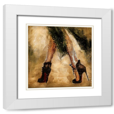 Dancing Heels White Modern Wood Framed Art Print with Double Matting by Bolokofsky, Ronald