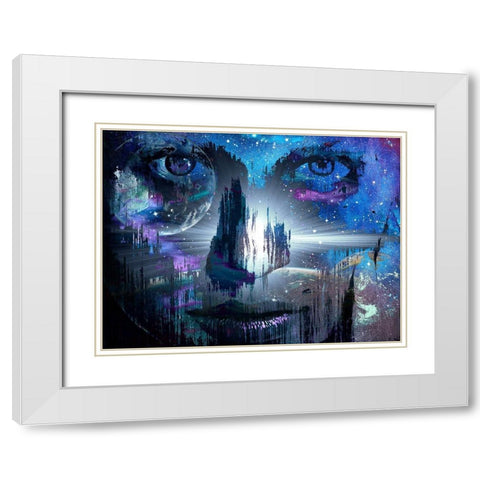 Infinite Stare White Modern Wood Framed Art Print with Double Matting by Bolokofsky, Ronald