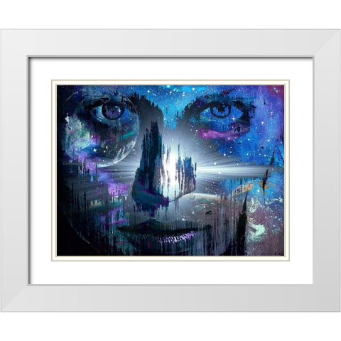 Infinite Stare White Modern Wood Framed Art Print with Double Matting by Bolokofsky, Ronald