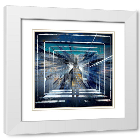Infinity White Modern Wood Framed Art Print with Double Matting by Bolokofsky, Ronald