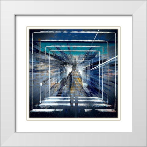 Infinity White Modern Wood Framed Art Print with Double Matting by Bolokofsky, Ronald