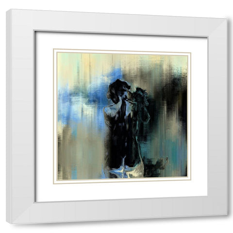 Skinny Dipping I White Modern Wood Framed Art Print with Double Matting by Bolokofsky, Ronald