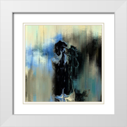 Skinny Dipping I White Modern Wood Framed Art Print with Double Matting by Bolokofsky, Ronald