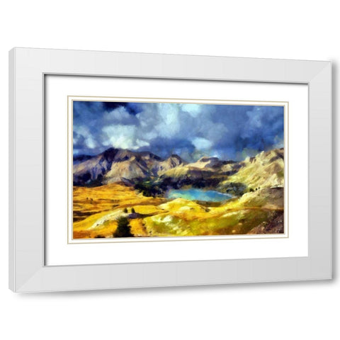 Allos Lake White Modern Wood Framed Art Print with Double Matting by Bolokofsky, Ronald