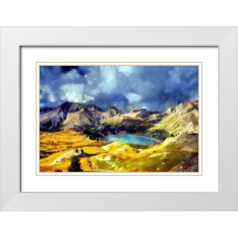 Allos Lake White Modern Wood Framed Art Print with Double Matting by Bolokofsky, Ronald