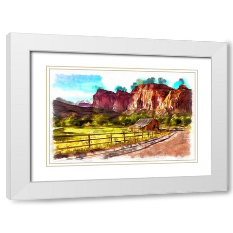 Capitol Reef White Modern Wood Framed Art Print with Double Matting by Bolokofsky, Ronald