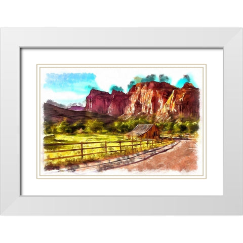 Capitol Reef White Modern Wood Framed Art Print with Double Matting by Bolokofsky, Ronald