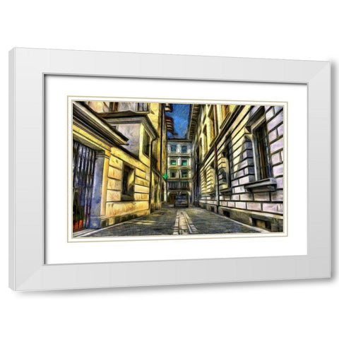 Back Alley White Modern Wood Framed Art Print with Double Matting by Bolokofsky, Ronald