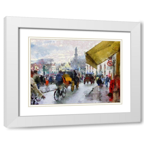 Bruges White Modern Wood Framed Art Print with Double Matting by Bolokofsky, Ronald