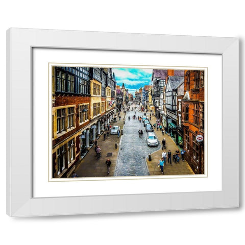 Eastgate Street  White Modern Wood Framed Art Print with Double Matting by Bolokofsky, Ronald