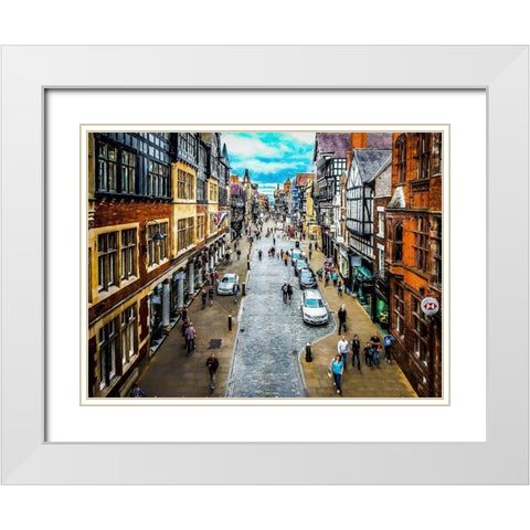 Eastgate Street  White Modern Wood Framed Art Print with Double Matting by Bolokofsky, Ronald