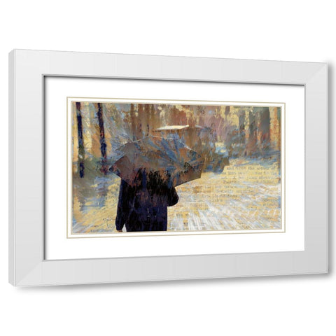 Hard Rain Is Gonna Fall White Modern Wood Framed Art Print with Double Matting by Bolokofsky, Ronald