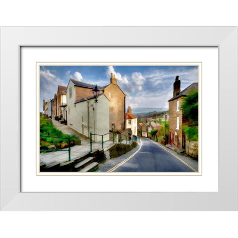 Robin Hoods Bay II White Modern Wood Framed Art Print with Double Matting by Bolokofsky, Ronald