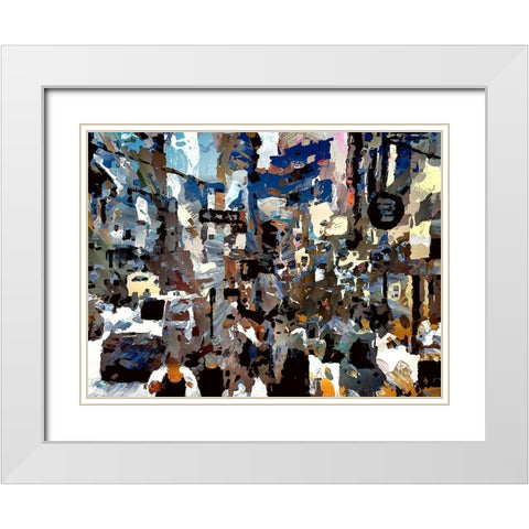 Urban Congestion White Modern Wood Framed Art Print with Double Matting by Bolokofsky, Ronald