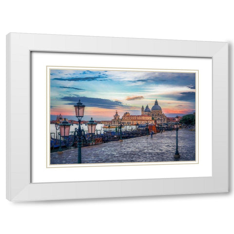 Venetian Dawn White Modern Wood Framed Art Print with Double Matting by Bolokofsky, Ronald