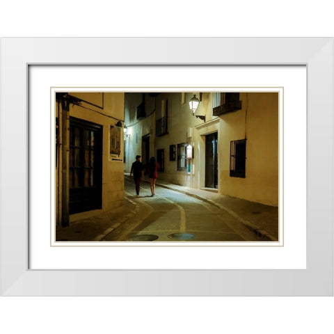Walking Her Home White Modern Wood Framed Art Print with Double Matting by Bolokofsky, Ronald
