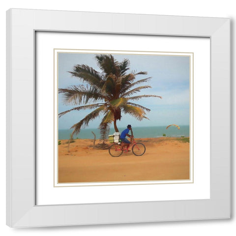 Island Delivery White Modern Wood Framed Art Print with Double Matting by Bolokofsky, Ronald