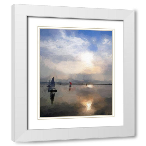 Sailing White Modern Wood Framed Art Print with Double Matting by Bolokofsky, Ronald