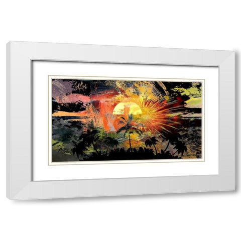 Tropical Fireworks White Modern Wood Framed Art Print with Double Matting by Bolokofsky, Ronald