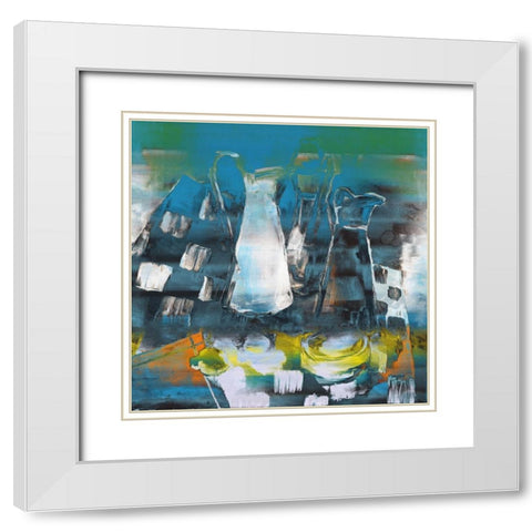 Pitchers White Modern Wood Framed Art Print with Double Matting by Bolokofsky, Ronald