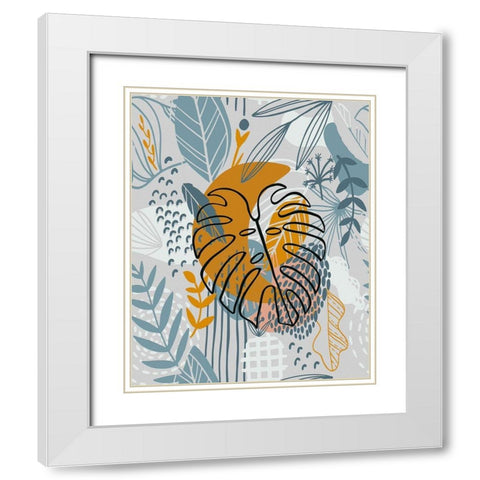 Autumn Leaves 72 White Modern Wood Framed Art Print with Double Matting by Bolokofsky, Ronald
