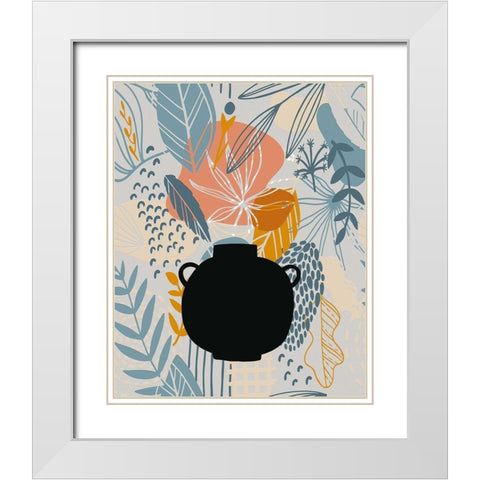 Autumn Leaves 74 White Modern Wood Framed Art Print with Double Matting by Bolokofsky, Ronald