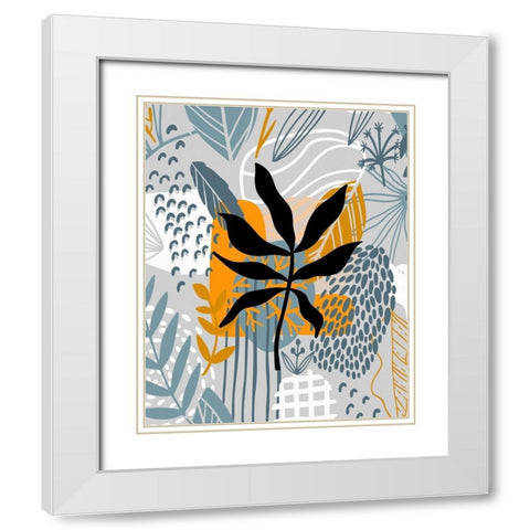 Autumn Leaves 75 White Modern Wood Framed Art Print with Double Matting by Bolokofsky, Ronald