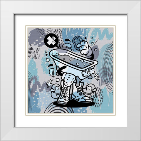 Bath Time 106 White Modern Wood Framed Art Print with Double Matting by Bolokofsky, Ronald
