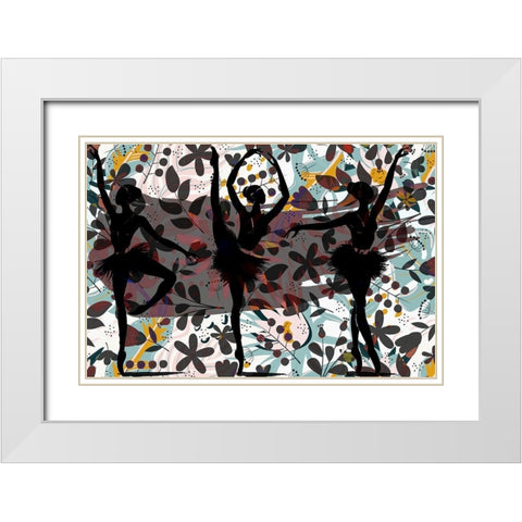 Garden Ballet 418 White Modern Wood Framed Art Print with Double Matting by Bolokofsky, Ronald