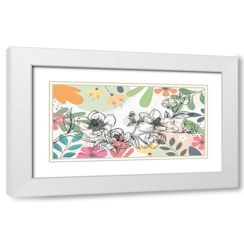 Magnolia Branch 170 White Modern Wood Framed Art Print with Double Matting by Bolokofsky, Ronald