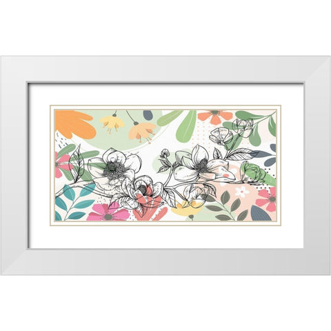 Magnolia Branch 170 White Modern Wood Framed Art Print with Double Matting by Bolokofsky, Ronald
