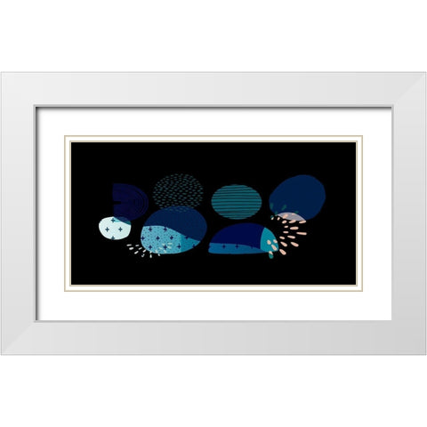 Mid Century Shapes 733 White Modern Wood Framed Art Print with Double Matting by Bolokofsky, Ronald