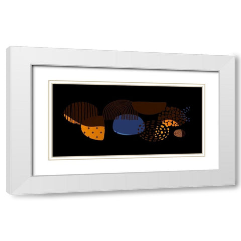 Mid Century Shapes 737 White Modern Wood Framed Art Print with Double Matting by Bolokofsky, Ronald