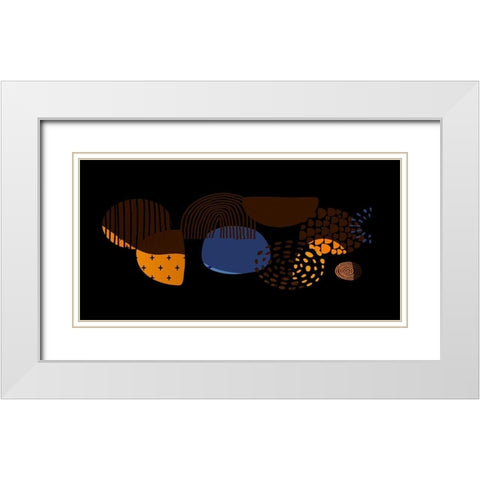 Mid Century Shapes 737 White Modern Wood Framed Art Print with Double Matting by Bolokofsky, Ronald