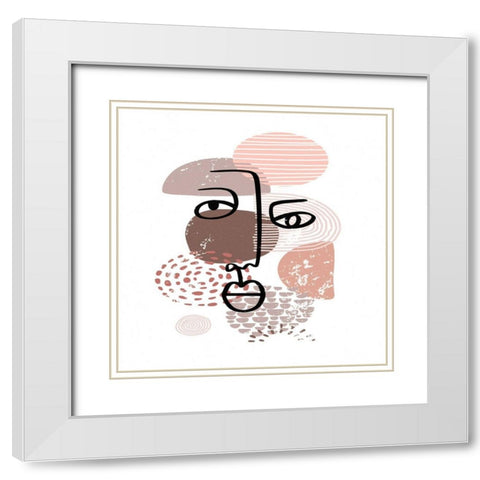 Mid Century Smile 92 White Modern Wood Framed Art Print with Double Matting by Bolokofsky, Ronald