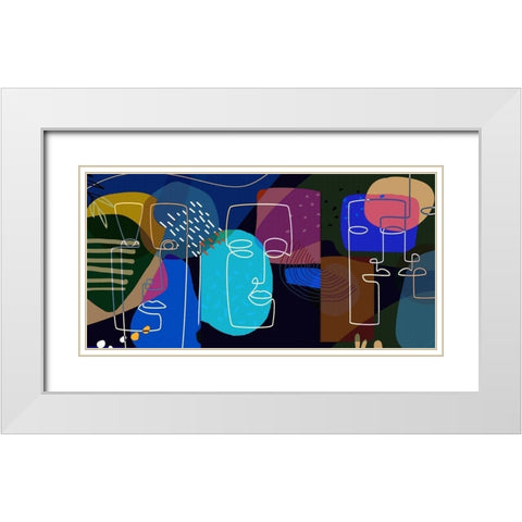 Modern Man 84 White Modern Wood Framed Art Print with Double Matting by Bolokofsky, Ronald