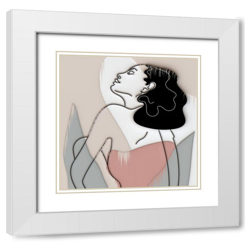 Modern Woman 421A White Modern Wood Framed Art Print with Double Matting by Bolokofsky, Ronald