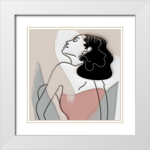 Modern Woman 421A White Modern Wood Framed Art Print with Double Matting by Bolokofsky, Ronald