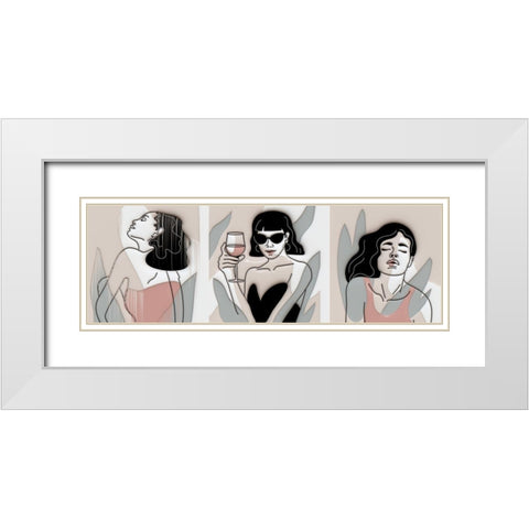 Modern Women 423 White Modern Wood Framed Art Print with Double Matting by Bolokofsky, Ronald