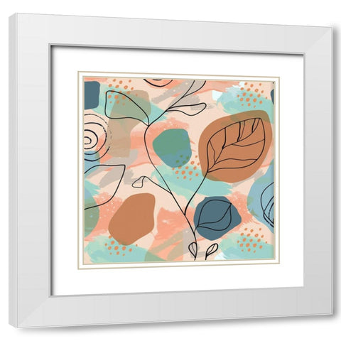 Organic Shapes 244 White Modern Wood Framed Art Print with Double Matting by Bolokofsky, Ronald